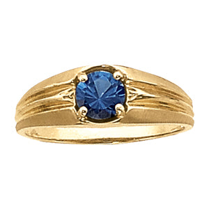 Round Men's Gemstone Ring