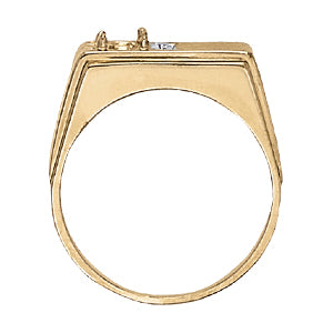 Oval Men's Gemstone Ring · 0.02 ct tw