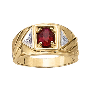 Oval Men's Gemstone Ring