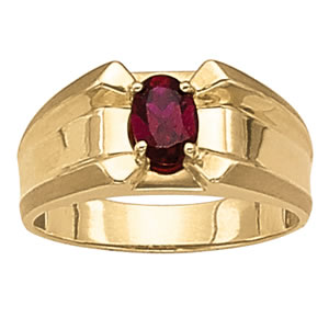 Oval Men's Gemstone Ring
