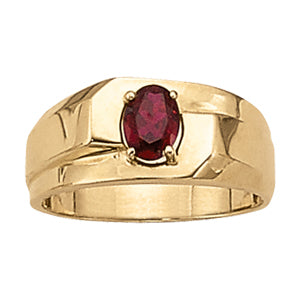 Oval Men's Gemstone Ring