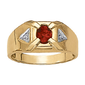 Oval Men's Gemstone Ring · 0.01 ct tw