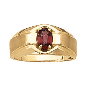Oval Men's Gemstone Ring