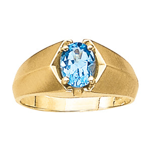 Oval Men's Gemstone Ring
