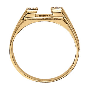 Cushion Men's Onyx Diamond Ring · 0.02 ct tw