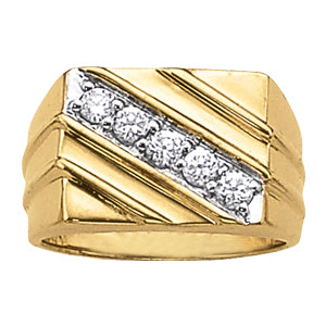 Men's Channel Diamond Ring · 0.55 ct tw