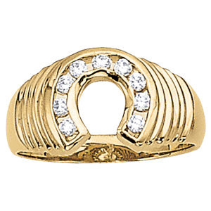 Men's Horseshoe & Novelty Diamond Ring · 0.27 ct tw