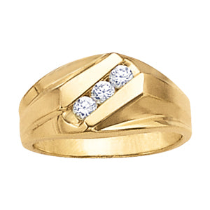 Men's Three-Stone Diamond Ring · 0.33 ct tw