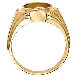 Oval Men's Onyx Diamond Ring · 0.12 ct tw