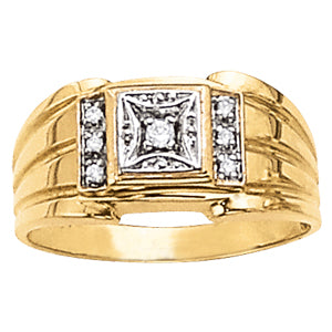 Round Men's Cluster Diamond Ring · 0.13 ct tw
