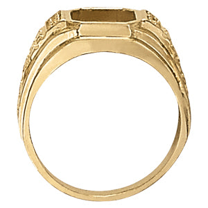 Emerald Men's Onyx Diamond Ring · 0.04 ct tw