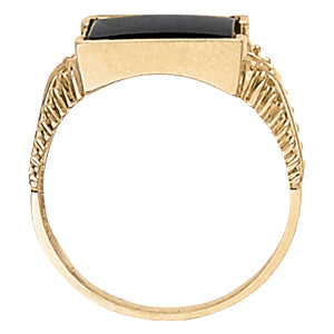 Emerald Men's Onyx Diamond Ring · 0.02 ct tw