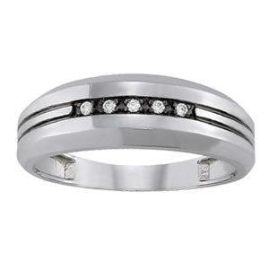 Men's Channel Diamond Ring · 0.05 ct tw
