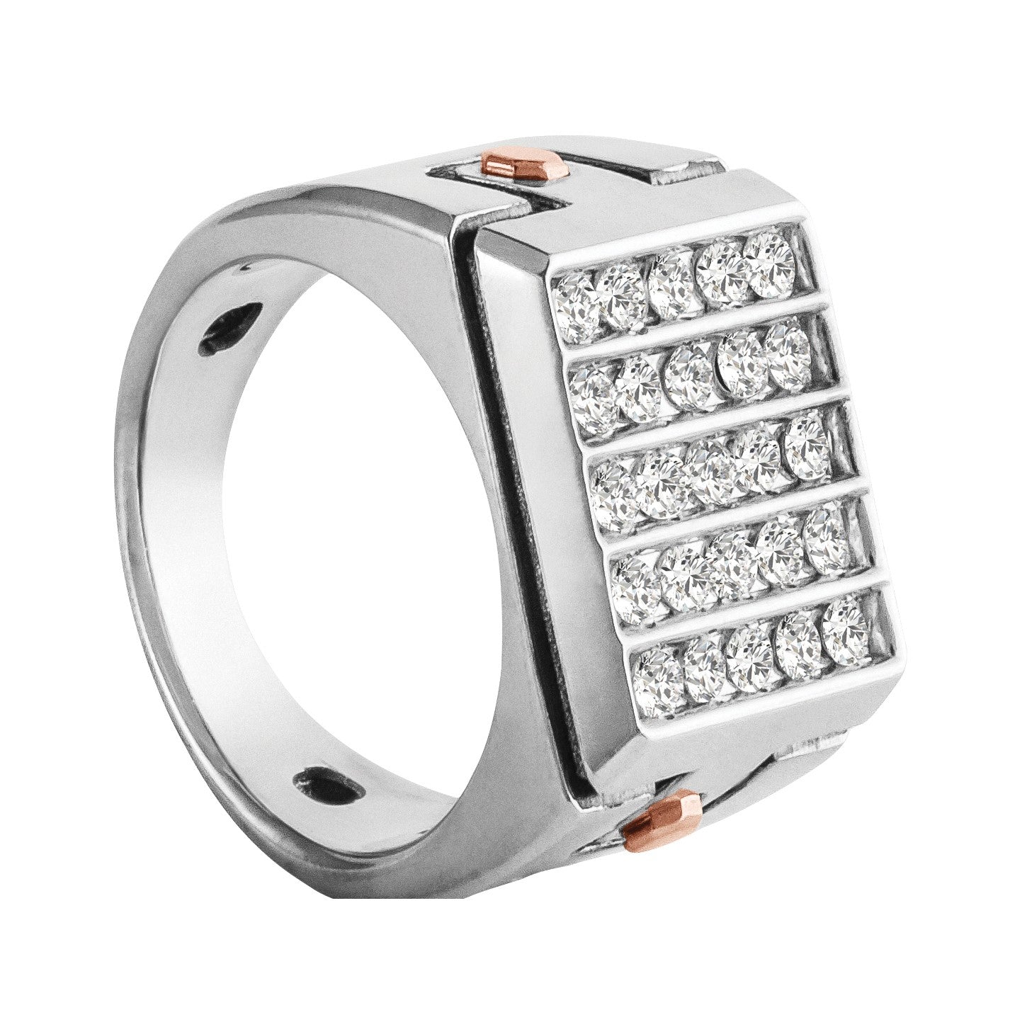 Men's Two Tone Cluster Diamond Band · 1.56 ct tw