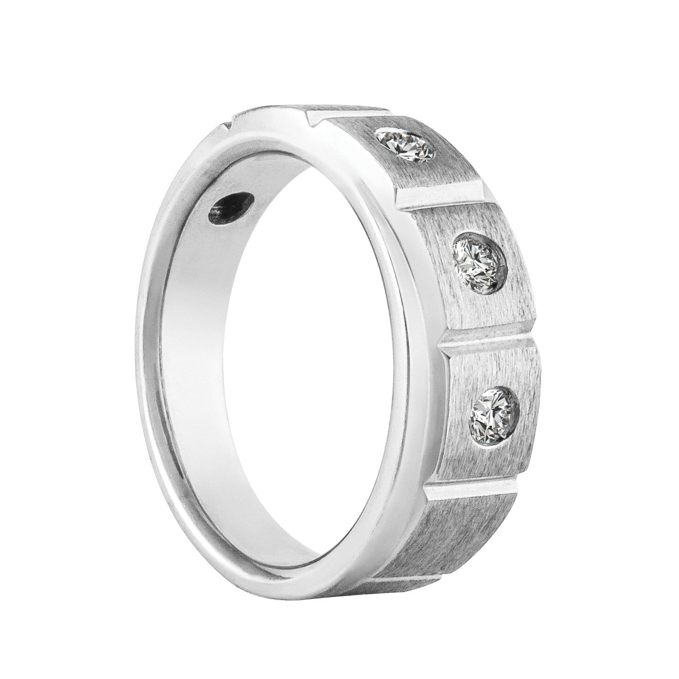Men's Diamond With Soft Satin Finish Band · 0.24 ct tw