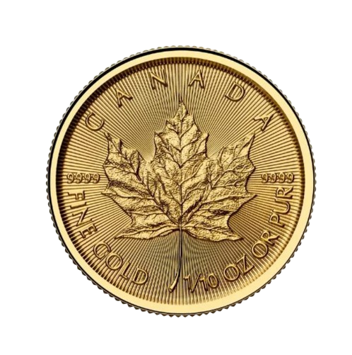 2025 1/10 oz Canadian Gold Maple Leaf - .9999 Fine Gold