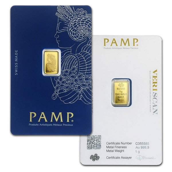 1 GRAM GOLD BAR PAMP