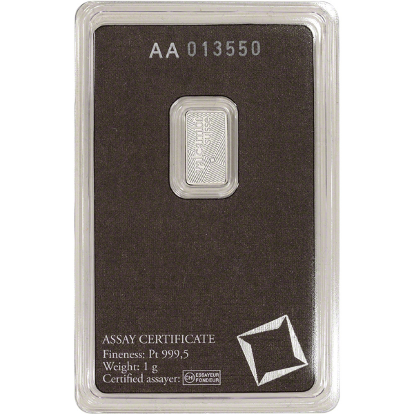 1 g Valcambi Platinum Bar