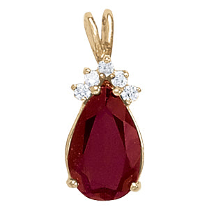 Pear Gemstone Pendant · 0.17 ct tw