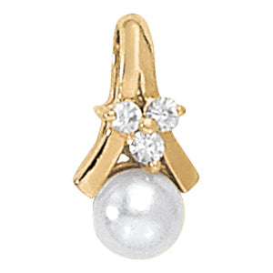 Pearl Gemstone Pendant · 0.09 ct tw