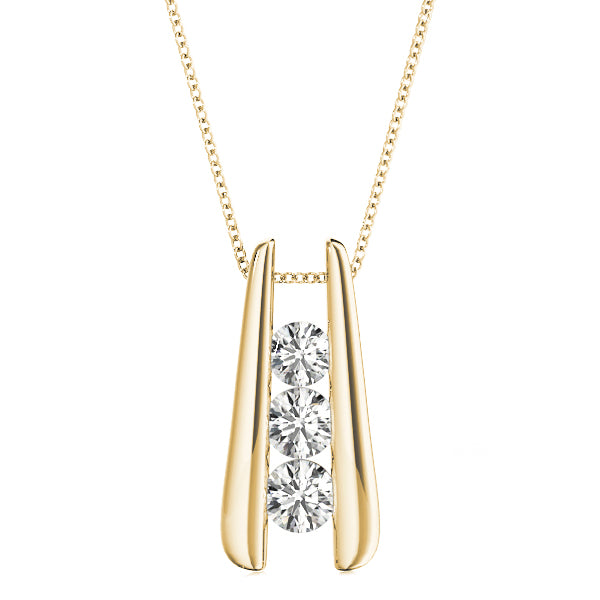 Three-Stone Diamond Pendant · 0.26 ct tw