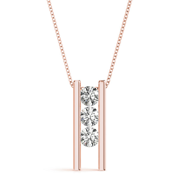 Three-Stone Diamond Pendant · 0.24 ct tw