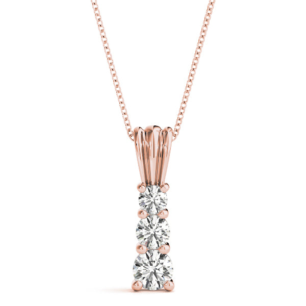 Three-Stone Diamond Pendant · 0.25 ct tw