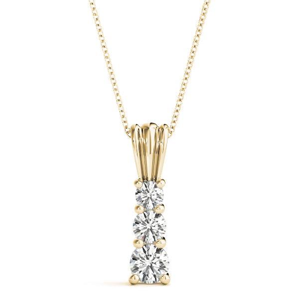 Three-Stone Diamond Pendant · 0.25 ct tw