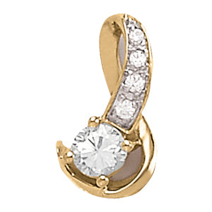 Round Diamond Solitaire Pendant · 0.53 ct tw