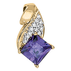 Square Cushion Gemstone Pendant · 0.15 ct tw