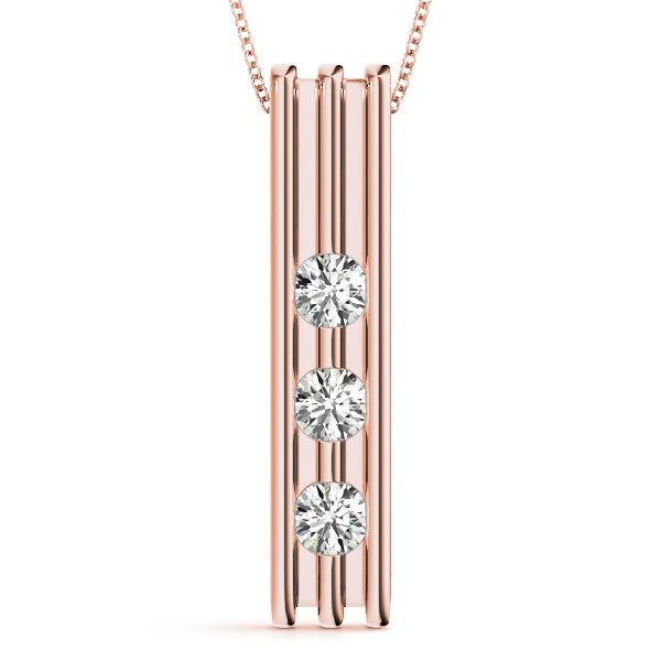 Three-Stone Diamond Pendant · 0.24 ct tw