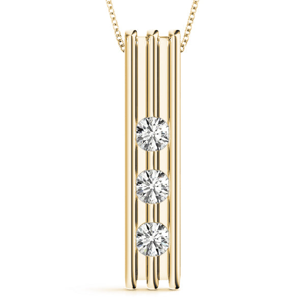 Three-Stone Diamond Pendant · 0.24 ct tw