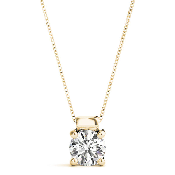 Round Diamond Solitaire Pendant · 0.50 ct tw