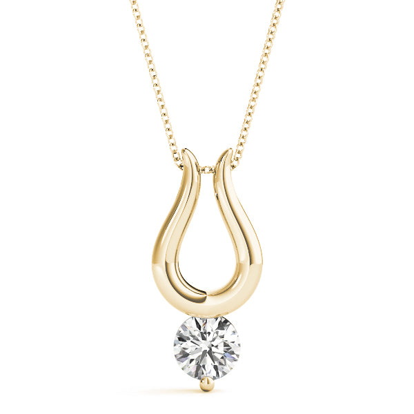 Round Diamond Solitaire Pendant · 0.50 ct tw