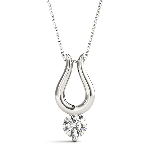 Round Diamond Solitaire Pendant · 0.50 ct tw