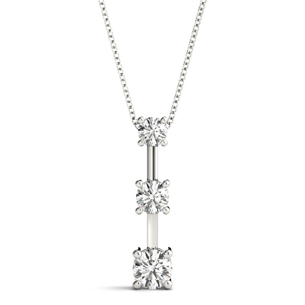 Three-Stone Diamond Pendant · 0.25 ct tw