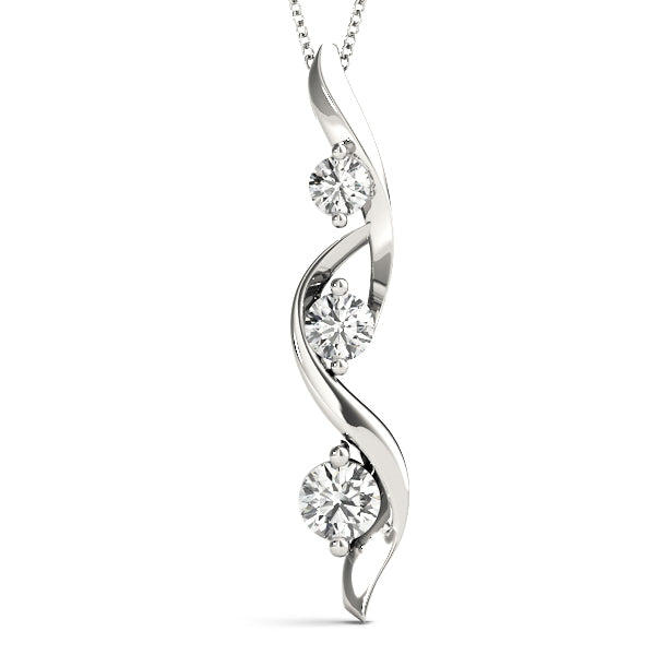 Three-Stone Diamond Pendant · 0.50 ct tw
