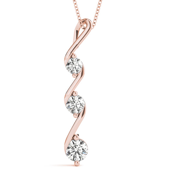 Three-Stone Diamond Pendant · 0.24 ct tw