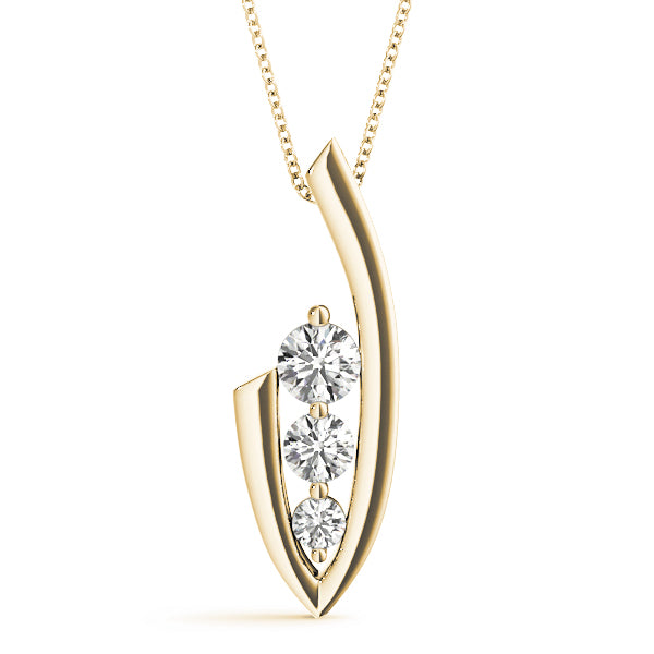 Three-Stone Diamond Pendant · 0.24 ct tw