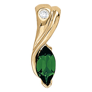 Marquise Gemstone Pendant · 0.05 ct tw