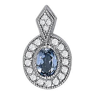Oval Gemstone Pendant · 0.34 ct tw