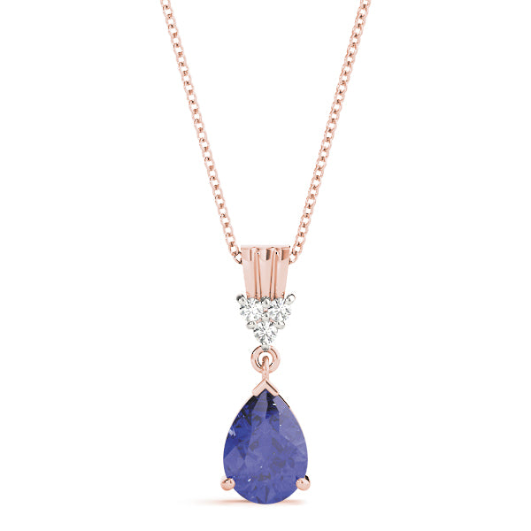 Pear Gemstone Pendant · 0.03 ct tw