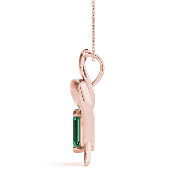 Emerald Gemstone Pendant · 0.01 ct tw