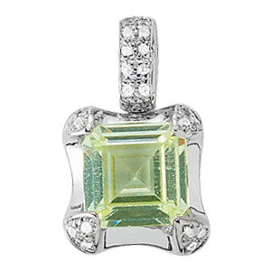 Square Cushion Gemstone Pendant · 0.12 ct tw