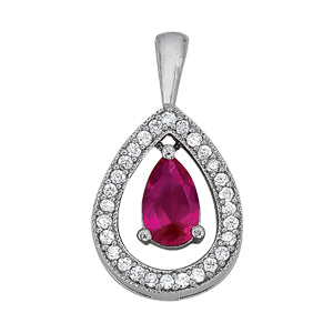 Pear Gemstone Pendant · 0.21 ct tw