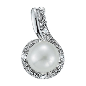 Pearl Gemstone Pendant · 0.03 ct tw