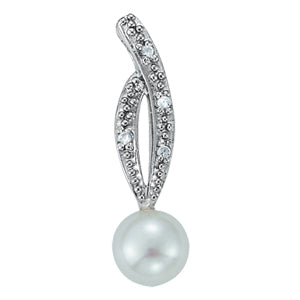 Pearl Gemstone Pendant · 0.03 ct tw