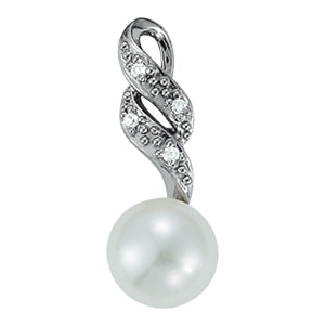 Pearl Gemstone Pendant · 0.02 ct tw