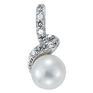 Pearl Gemstone Pendant · 0.02 ct tw
