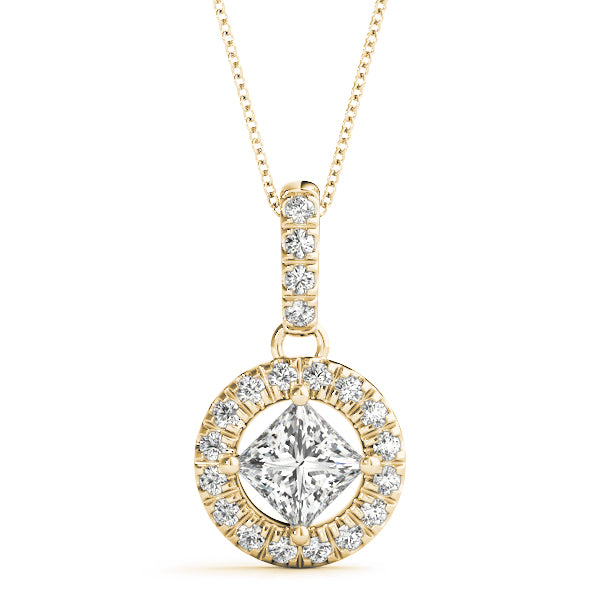 Square Halo Diamond Pendant · 0.20 ct tw